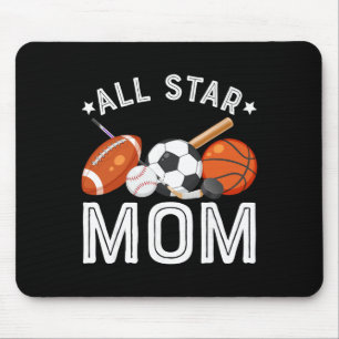 Mousepad Mãe Estrela do Menino de Aniversário Sketll Futebo