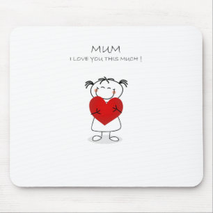 Mousepad mãe eu amo u este muito
