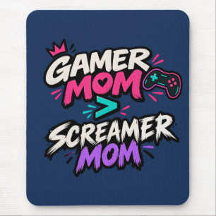Mousepad Mãe Gamer vs Mãe Gritona Diversão no jogo