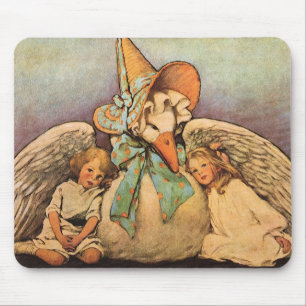 Mousepad Mãe Gansa Vintage Crianças Jessie Willcox Smith