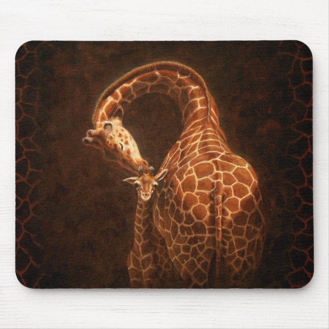Mousepad Mãe Girafa e Bebê (Frente)