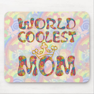 Mousepad Mãe mais legal do mundo luz de alimentação das f