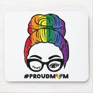 Mousepad Mãe Orgulhosa Coque Cabelo Desgrenhado Bandeira Ar