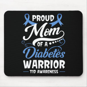 Mousepad Mãe Orgulhosa De Um Guerreiro Da Diabetes Conscien