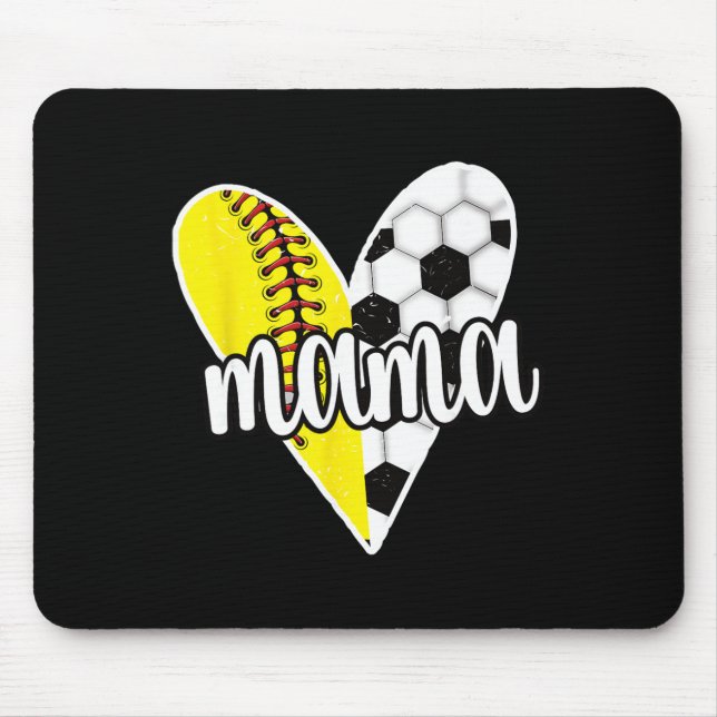 Mousepad Mãe Orgulhosa Jogadora de Futebol Softll Ll Mamãe  (Frente)