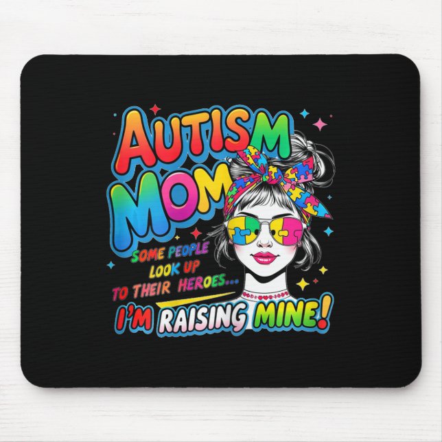 Mousepad Mãe Pai Pais Autismo Consciência (Frente)