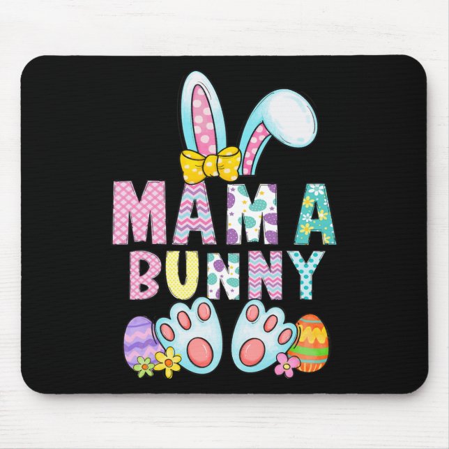Mousepad Mãe Páscoa Bonny Bonita Dia de Páscoa do Coelho Co (Frente)