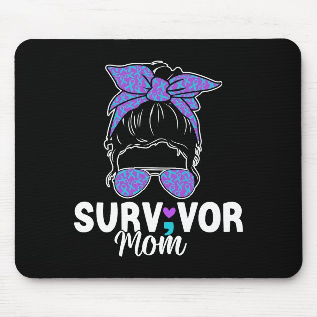 Mousepad Mãe Sobrevivente - Conscientização sobre Prevenção (Frente)