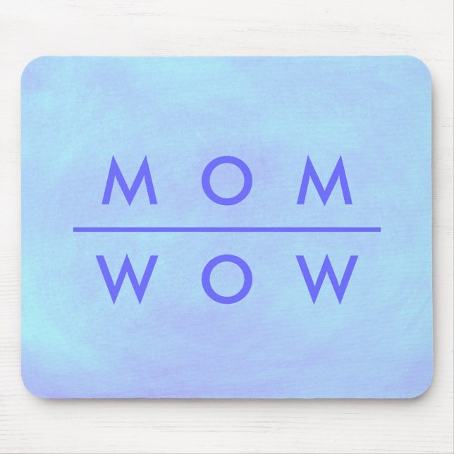 Mousepad Mãe Uau, mousépias azuis misturadas (Frente)