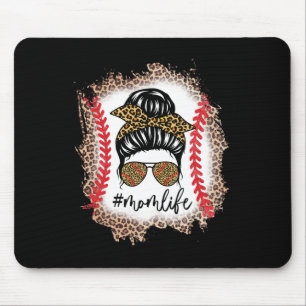 Mousepad Mãe Vida Baseball Mãe Pedra Bun Leopard Baseball M