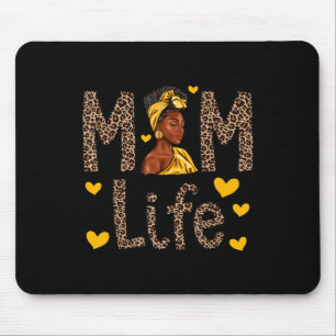 Mousepad Mãe Vida Leopardo Negra Mulher Negra Africano Amer