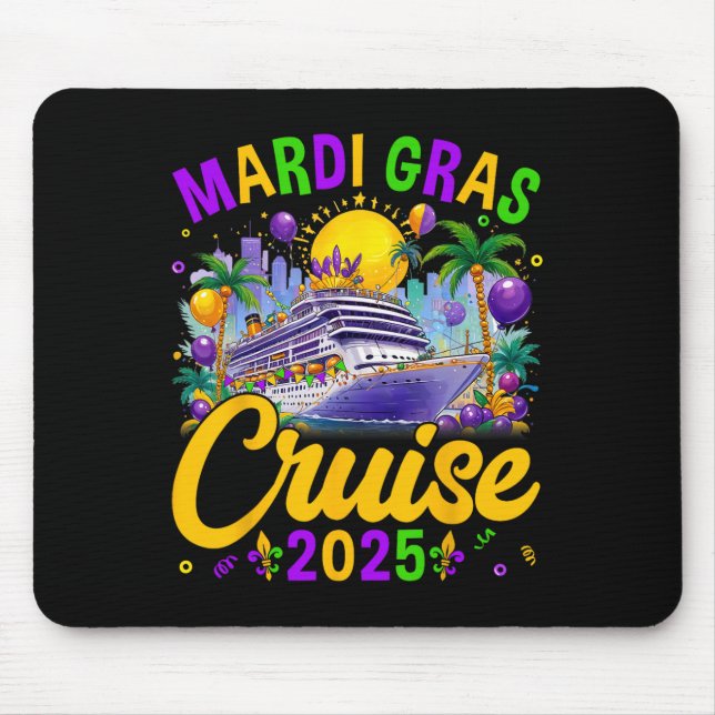 Mousepad Mães De Cruzeiro Da Família Mardi Gras Cruise 2025 (Frente)