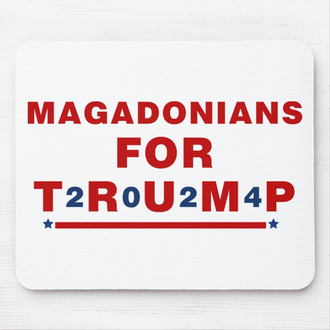 Mousepad Magadonianos Para Trump 2024 Red Blue Star (Frente)