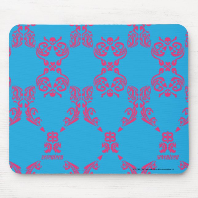 Mousepad Magenta-Aqua do damasco (Frente)