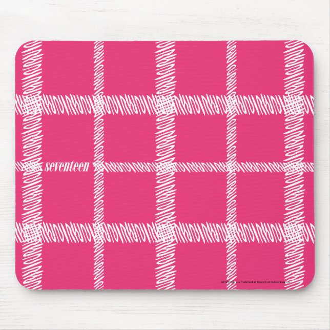 Mousepad Magenta da xadrez (Frente)