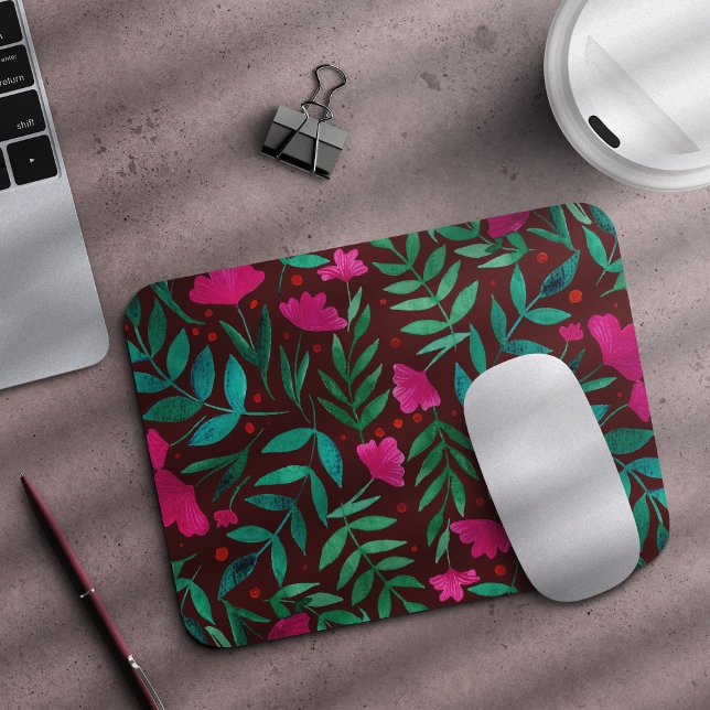 Mousepad Magenta e verde do jardim magnético (Criador carregado)