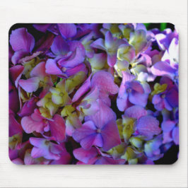 Mousepad Magenta Purple blue yellow Hydrangeas flowers