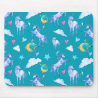 Magical Unicorn Pattern Watercolor Design