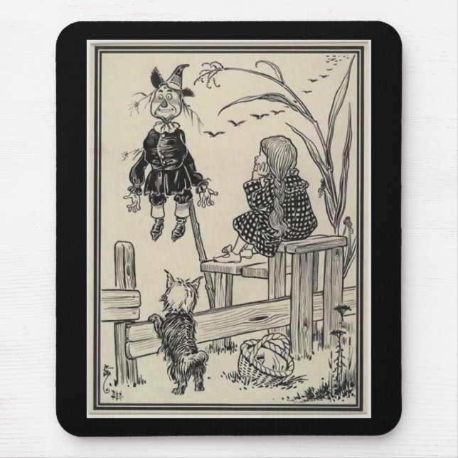 Mousepad Mágico de Oz Dorothy e o espantalho (Frente)