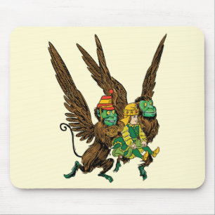 Mousepad Mágico de Oz Vintage, Dorothy, Macacos Voadores Ma