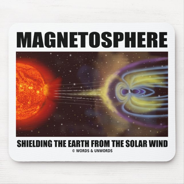 Mousepad Magnetosfera Protegendo a Terra do Vento Solar (Frente)