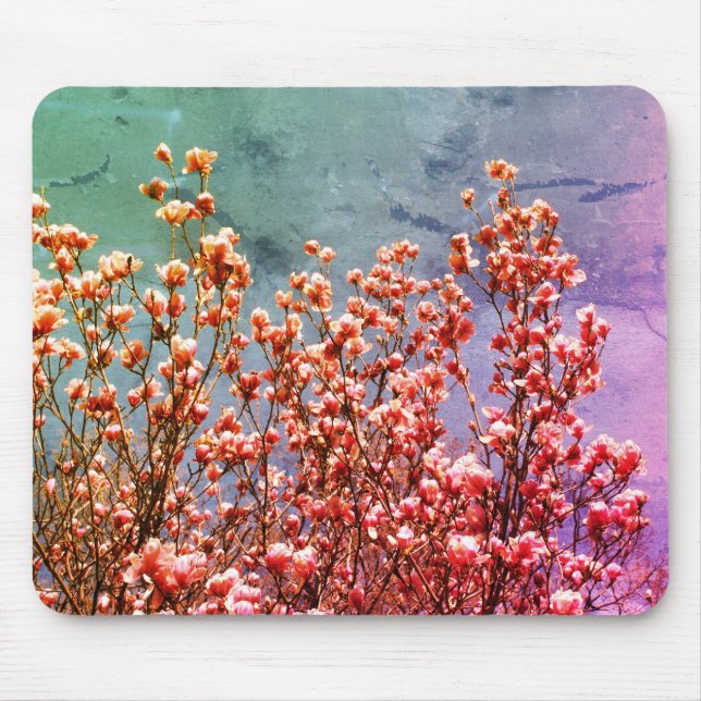 Mousepad Magnolia Blossomo Blue Sky Flower Art (Frente)