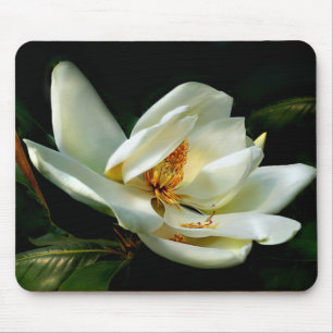 Mousepad Magnólia branca no verde