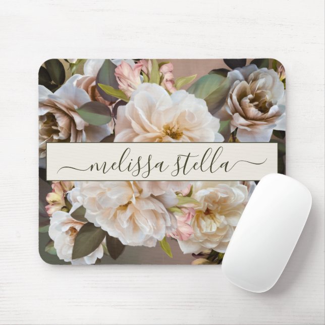 Mousepad Magnólia Floral Moderna e Ousada | Presente Femini (Com mouse)