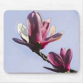 Mousepad Magnolia Vintage Floral Blossom Botânico Chic