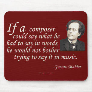 Mousepad Mahler na composição