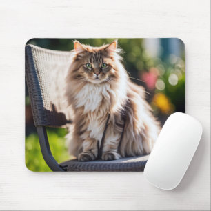 Mousepad Maine Coon Cat Na Cadeira