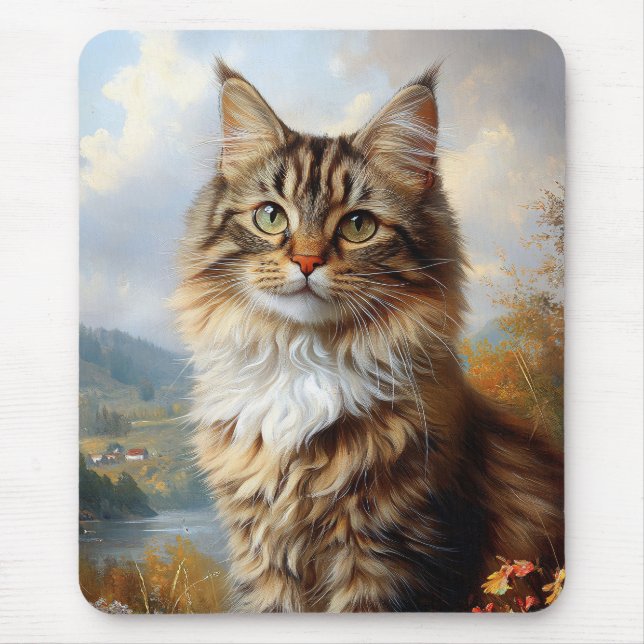Mousepad Maine Coon Kitten Retrato (Frente)