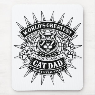 Mousepad Maior Pai de Gato de Metal Pesado do Mundo