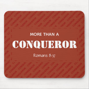 Mousepad MAIS DO QUE UM CONQUERADOR VERMELHO MOtivacional C