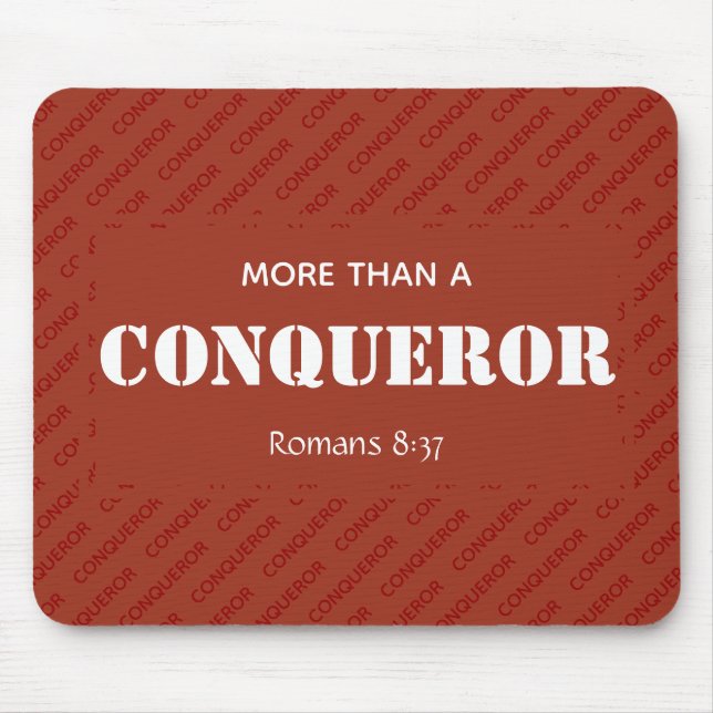 Mousepad MAIS DO QUE UM CONQUERADOR VERMELHO MOtivacional C (Frente)