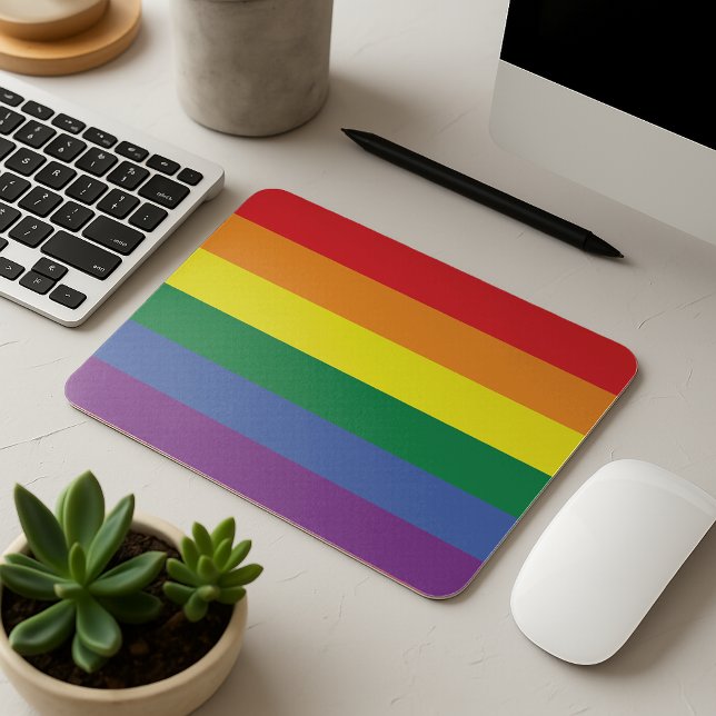 Mousepad Mais Orgulho Menos Preconceito Mês do Orgulho LGBT (Criador carregado)