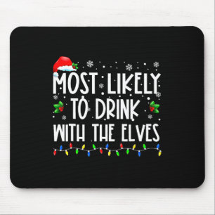 Mousepad Mais Propenso a Beber com os Elfos Família de Elfo
