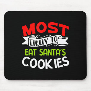 Mousepad Mais Propenso a Comer os Biscoitos do Papai Noel F