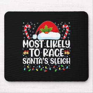 Mousepad Mais Propenso a Correr o Trenó do Papai Noel Famíl
