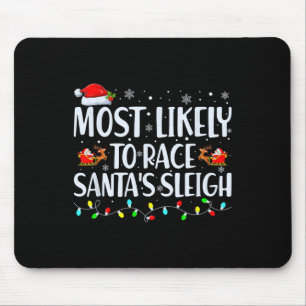 Mousepad Mais Propenso a Correr o Trenó do Papai Noel Famíl