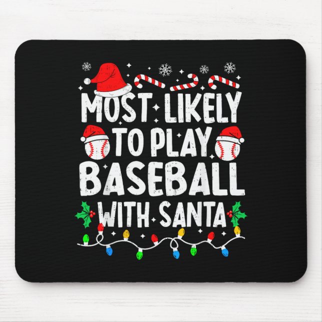 Mousepad Mais Propenso a Jogar Beisebol Com C de Correspond (Frente)