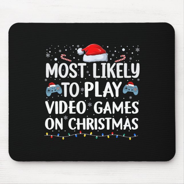 Mousepad Mais Propenso a Jogar Video Games no Vídeo de Nata (Frente)
