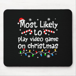 Mousepad Mais Propenso a Jogar Videojogos no Jogo de Natal