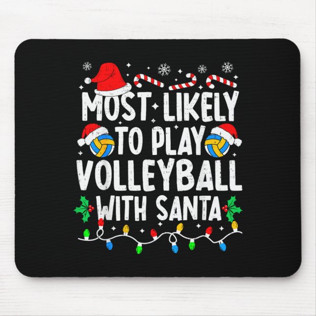 Mousepad Mais Propenso a Jogar Volei com o Papai Noel Corre (Frente)