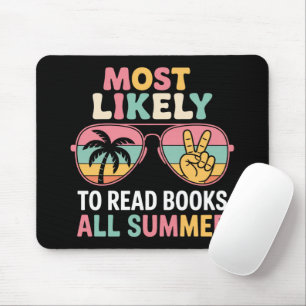 Mousepad Mais Propenso a Ler Livros Todo Verão Presente par