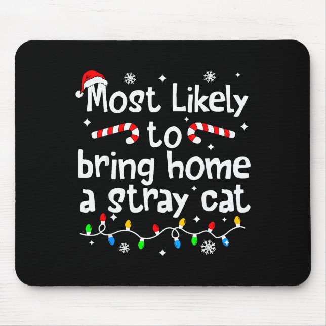 Mousepad Mais Propenso a Levar para Casa um Natal de Gato d (Frente)