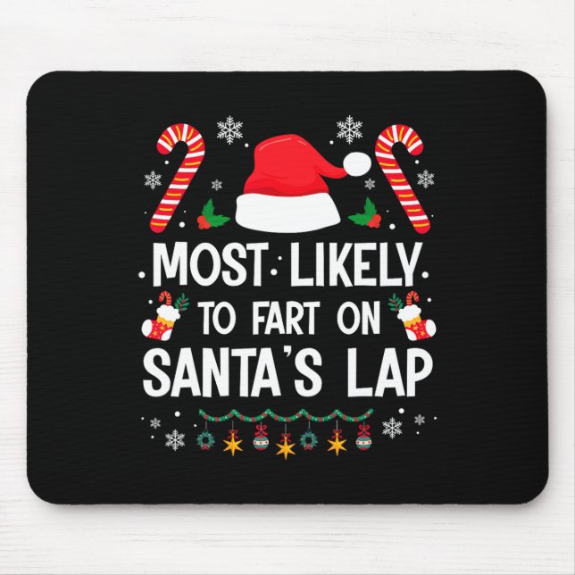 Mousepad Mais Propenso a Peidar no Colo de Papai Noel Diver (Frente)