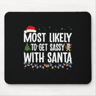 Mousepad Mais Propenso a se Divertir com Papai Noel Família