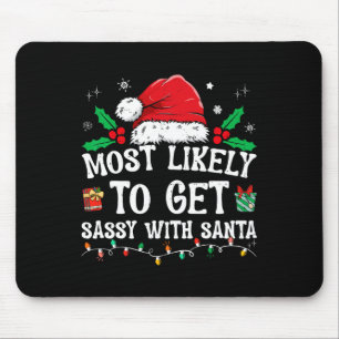 Mousepad Mais Propenso a se Divertir com Papai Noel Família