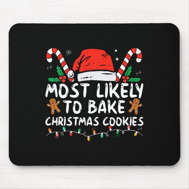 Mousepad Mais Provável A Assar De Biscoitos De Natal (Frente)